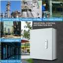 Steel Electrical Junction Box, Indoor&Outdoor Electrical Enclosure Box, Wall Mounted Waterproof&Dustproof Metal Box, Universal Electric Equipment Enclosure Box with Safety Locks and Mounting Plates