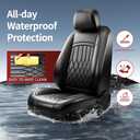 Fit for Trax Car Seat Covers Compatible with Chevrolet/Chevy Trax 2015-2026-Waterproof Breathable Leather Automotive Seat Cushions Protector, Airbag Compatible, Full Set 5 Seats(Black)