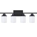 6-Light Bathroom Vanity Light with Milky White Glass Shade, Brushed Nickel Modern Vanity Lights for Bathroom Indoor Wall Mount Lights for Dressing Room Kitchen Hallway