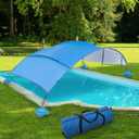 Pool Canopy Beach Pool Shade Canopy with UV Block & Waterproof Heavy Duty Awning Shade 11.48x 7.87ft Canopys with Sandbags Canopys for Swimming,Patio, Lawn,Yard Blue
