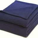 Luxurious Combed Cotton Waffle Weave Super Soft, Cozy Warm, Breathable, Stylish, All Season Thermal Blankets  (Navy, Twin)