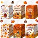 Yeaqee 24 Pcs Friendsgiving Gift Bags Thanksgiving Party Paper Bags with Handle Happy Friends Giving Candy Goodie Treat Gift Containers for Thanksgiving Fall Gifts for Friends Holiday Party Supplies
