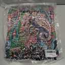 Womens Square Neck Floral Long Sleeve Tops Casual Loose Puff Sleeve Boho Work Blouse T Shirts (Medium, C1002)