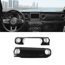 Carboon Fiber Dashboard Decorative Panel Cover, Center Console Trim Cover Kit for 2018-2023 Jeep Wrangler JL JLU & Jeep Gladiator JT