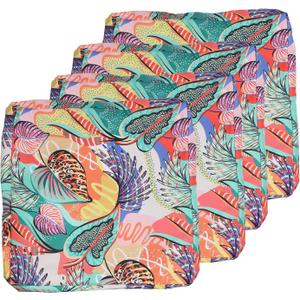EHouseHome Patio Chair Seat Cushion Covers,Washable UV Resistant Slip Covers Replacement,Waterproof Outdoor Furniture Cushion Pillow Seat Cover for Couch,Garden,Sofa,22"20"4"(4 Covers Only,Monica)