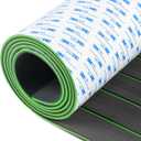 OCEANBROAD EVA Foam Boat Flooring with 3M Adhesive Backing Marine Self-Adhesive Decking 96''x45.6''/36''/28.8''/16.8'', 48''x16.8'' Faux Teak Sheet for Jon Boats Swim Platform Helm Pad RV Floor, 96''L x 45.6''W-30.4sqft