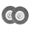 6in Wire Wheel Brush for Bench Grinder, Coarse Crimped Steel Wire 0.012" with 1/2" & 5/8" Arbor for Rust Removal - 2pack