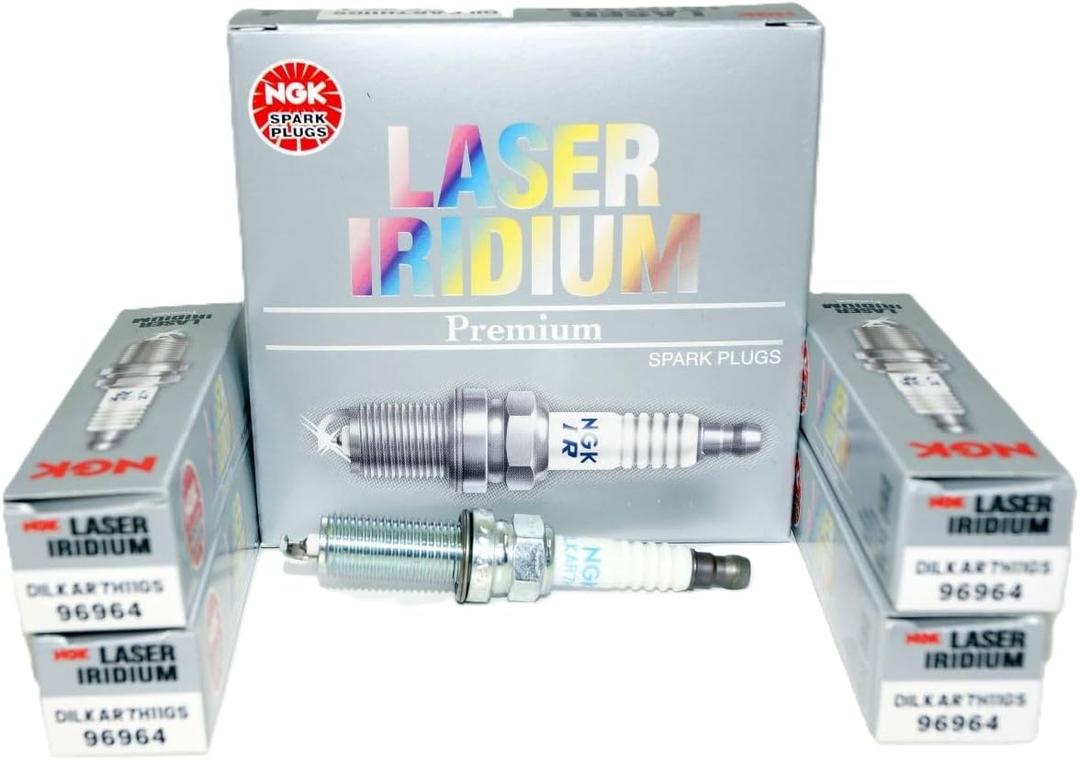 NGK Laser Iridium Spark Plug DILKAR7H11GS 96964 (4 Pack) Compatible with TLX ILX Accord Civic CR-V Reach 26.5mm Gap 1.1mm Resistor Value 5K Ohm Cast Iron 10.8-18 lb. ft. Aluminum 10.8-14.5 lb. ft.