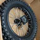 70/100-17 (2.75x17) 1.6x17 Front Wheel Tire and Rim Inner Tube with 12mm Bearing Assembly Motocross Off Road for Dirt Pit Bike (70/100-17(12mm bearing))