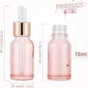 20 Pack 15ml Dropper Bottles with 10 Funnel,Pink Glass Eye Dropper Bottle for Essential Oils and Perfumes,Leak Proof Travel Vials