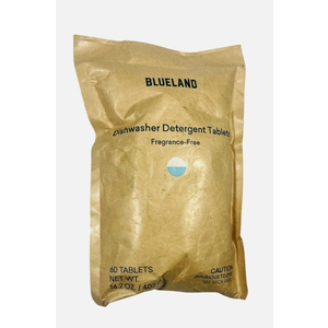 BLUELAND 100% Plastic-Free Dishwasher Detergent Tablets, 60 Count, Unscented Eco Friendly Dishwashing Pods, Natural, Sustainable