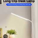 2 Pack LED Desk Lamp with Clamp, Desk Lamps for Home Office Three Colors Dimming, Computer Desk Monitor Light Bar Curved, Clip on Reading Accessories Lighting, Work from Home Essentials