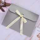 10pcs Paper Envelope Gift Bags with Ribbon Bowknot Holiday Envelope Party Gift Card Packaging Bag Wedding Presents Box for Underwear Silk Scarf Greeting Cards
