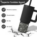 Silicone Boot Compatible with Sinple Midern 24/30/40 oz Tumbler with Handle/Trek Pivot, Protective Anti-Scratch Bottle Bottom Sleeve Cover Compatible with Sinple Midern Tumbler (Bling Black)