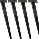 Oblique Furniture Leg 28 Inch, Slant Tapered Metal Coffee Table Legs 4pcs, Mid Century Modern Sofa Cabinet Feet Black for Home DIY Project