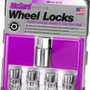 McGard 24137 Chrome Cone Seat Wheel Locks (M12 x 1.5 Thread Size) - Set of 4 Locks and 1 Key