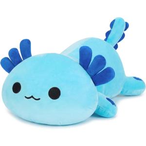 Onsoyours Cute Axolotl Plush, 19" Soft Large Stuffed Animal Salamander Big Plush Pillow, Kawaii Plushie Toy for Kids (Blue Axolotl A, 19")