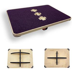 Multi-Optional Wooden Balance Board for all kind of balance tranning, Extra-Large Anti-Slip Wobble, Rocker and Plank Board for Balance and Core Training, Balancing Board for Under Desk (3. 2 in 1 version)