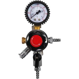 Draft Beer Secondary Regulator bar Wall Regulator with Single 5/16" Outlet Barb 0-60PSI Single Guage Co2 regulator nitrogen regulator for Homebrew