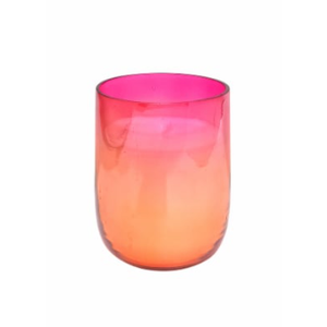 6OZ Iridescent Glass Candle Pink