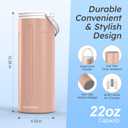 Portable Breast Milk Cooler for Travel, 22oz Large Capacity Breastmilk Chiller for Working Moms, 360 Cooling Keeps Milk Chilled 24 Hours, Includes 2 Baby Bottles, Breastfeeding Essentials