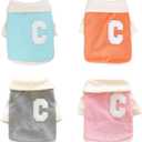 4 Pieces Dog Polo Shirts, Breathable Pet Shirts, Puppy T-Shirt Dog Clothes Outfit Apparel Coats for Small Medium Dogs Cats (2XL)
