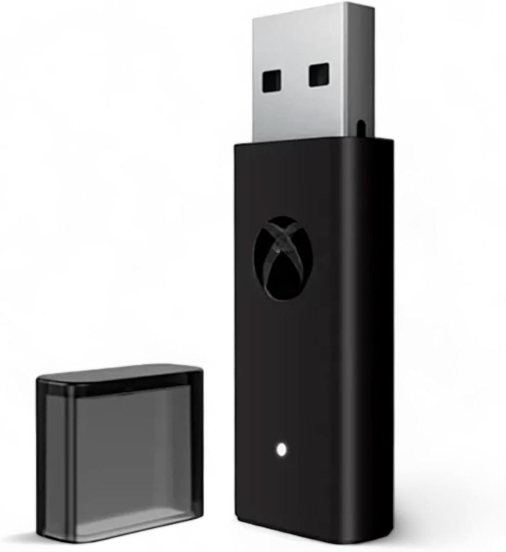 PEGLY Wireless Adapter with Original IC Chip Compatible with Xbox One Controller for PC Windows 10 11