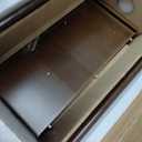 Huolewa Narrow Nightstand with 2 Drawers - Solid Wood Narrow Side Table with Open Shelf for Small Spaces, Couch, Bedroom, Living, Office - Small Bedside Table, End Tables (Walnut, 7.87 inch)