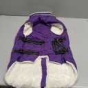 Mklhgty Large Dog Coat with Harness Built-in, Waterproof Reflective Fleece Lined - Warm Windproof Winter Jacket with Back Zipper, Cold Weather Snow Dog Coats - Purple - XL