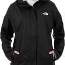THE NORTH FACE Womens Venture 2 Waterproof Hooded Rain Jacket (Standard and Plus Size), TNF Black, Large