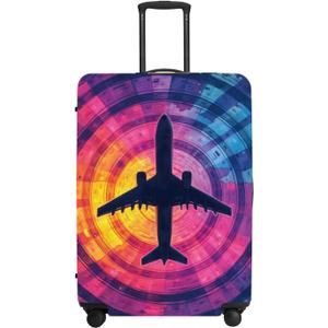 Airplane Silhouette Luggage Protector, Scratch Resistant Suitcase Cover for Frequent Flyers, Travel Essentials for Business Trips (02)