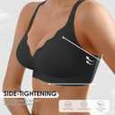 Seamless Wireless Bra for Women with Support - No Underwire Full Coverage Push Up Bras (M)