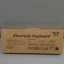 Upgraded 37 Keys Kids Piano Keyboard with Microphone Music Stand  Portable Musical Toys for Toddlers Ages 3 4 5 6 Boys Girls Birthday Gift - Black