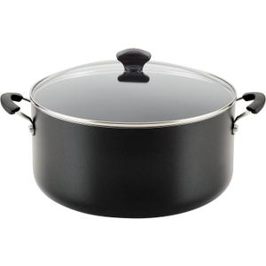Farberware Cookware Nonstick Stockpot with Lid, 10.5 Quart-Black