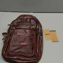 LANNSYNE Full Grain Leather Backpack For Men, Fits 16" Laptop, Coffee