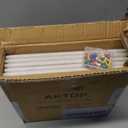 AKTOP Cork Bulletin Board 12x12, 1/2" Thick Felt Cork Board Tiles 6 Pack, Small Square Pin Board for Wall, Self Adhesive Corkboards with 60 Push Pin Wood Clips for School, Home & Office, Latte