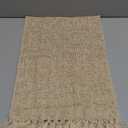 ZeeMart Beige Table Runners 48 Inches Long, Burlap Linen Style Rustic Farmhouse Table Runner, Small Short Boho Coffee Table Runner, 13x48 Inches, Oatmeal Beige