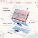 Handepo 30 Pack 4 x 6 Inch Clear Acrylic Picture Frames Double Sided Magnetic Photo Frames 20mm Thickness Frameless Desktop Display Freestanding for Bedroom Living Room Home Office