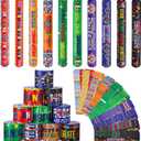 Leitee 100 Pieces Hispanic Heritage Month Slap Bracelets Bulk Latin American Spanish Slap Bracelets Classroom Decorations for Christian Bag Stuffers Gifts Sunday School Supplies