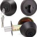 Moquin Oil Rubbed Bronze Deadbolt Lock for Exterior Door, Single Cylinder Deadbolt with Key, One-Sided Deadbolt Lock