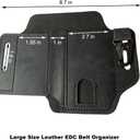 Leather EDC Belt Organizer for Men, Multitool Sheath for Belt, Tactical Pen Holster, Flashlight Holster, Everyday Carry Multi Tool Holster, EDC Belt Pouch (Large)