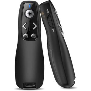 Presentation Clicker Wireless Presenter Remote for PowerPoint, Powerpoint Clicker with Volume Control PowerPoint Slide Advancer for Mac, Computer