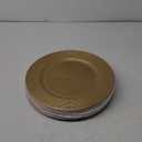 Hiceeden 12 Pack Gold Charger Plates for Dinner Plates, 13" Round Plastic Chain Shaped Charger Service Plates, Decorative Chargers Bulk for Table Setting, Wedding, Party, Event