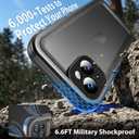 SPORTLINK for iPhone 13 Waterproof Case, Built-in Shockproof Screen Protector, Full Body Cover Protective Heavy Duty Dropproof IP68 Underwater Dustproof for iPhone 13 6.1 Inch (Black)