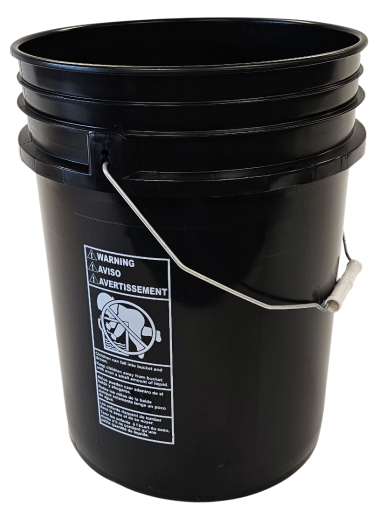 5-Gallon 90 mil Black Bucket 