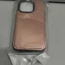 Wallet Case for iPhone 16 Pro 6.3, Compatible with MagSafe, Dropproof Heavy Duty Tough Rugged Shockproof, Leather Card Holder Kickstand Protective Cover Magnetic Phone Flip Case-Rose Gold