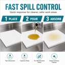 Hoolerry Oil Absorbent Pads Weight Dimpled Pad Garage Accessories Water Absorbent Mat Oil Spill Mat for Absorbing Protecting Home Garage Basement(9.8 x 13 Inch,White,100 Pcs)