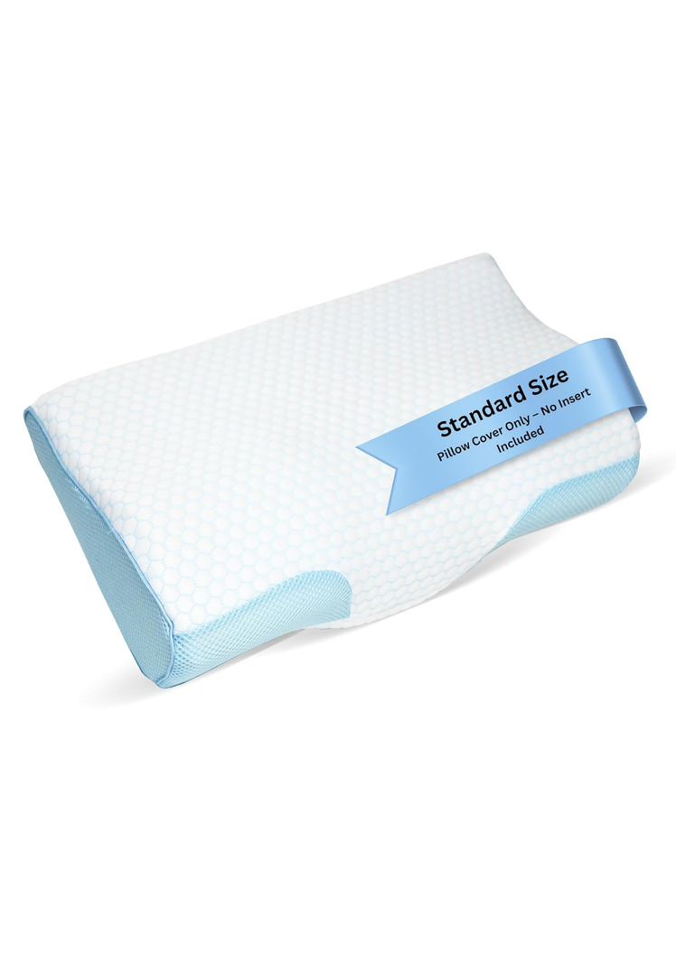 Derila Cooling Pillowcase Optimal Temperature Control for Your Memory Foam Pillow for Perfect Sleep Quality Material White Pillow Cover