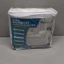 PlushDeluxe Premium Bamboo Mattress Protector  King Size, Waterproof, & Ultra Soft Breathable Noiseless Washable Bed Mattress Cover for Comfort & Protection - White