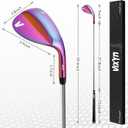 69 Degree Wedge for Golf - Lob Wedge with Milled Face for More Spin - Golf Clubs Sand Wedge for Golfers (Rainbow 69), Rainbow